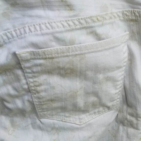 Gap 1959 Always Skinny Off white on Off white floral Jeans size 30 - Picture 7 of 9